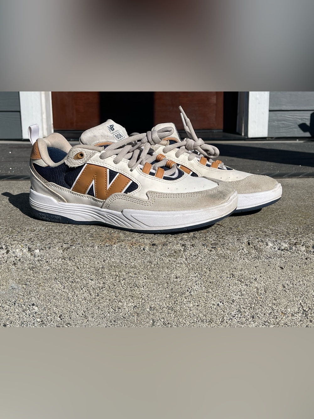 New Balance Numeric Tiago Lemos 808 Men’s 9.5 Sea Salt Tan Skate Shoes NM808FCY